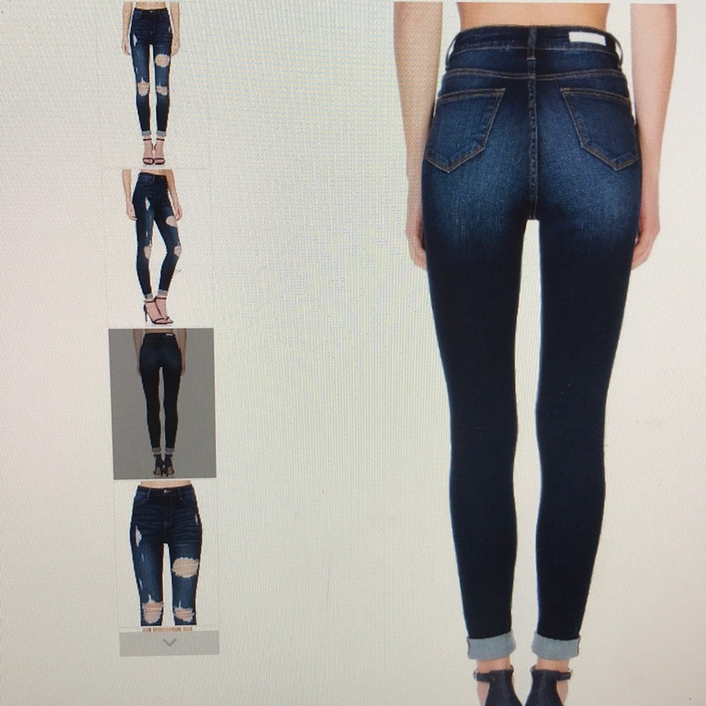 PLUS SIZE RIPPED DENIM - Picture 2 of 3